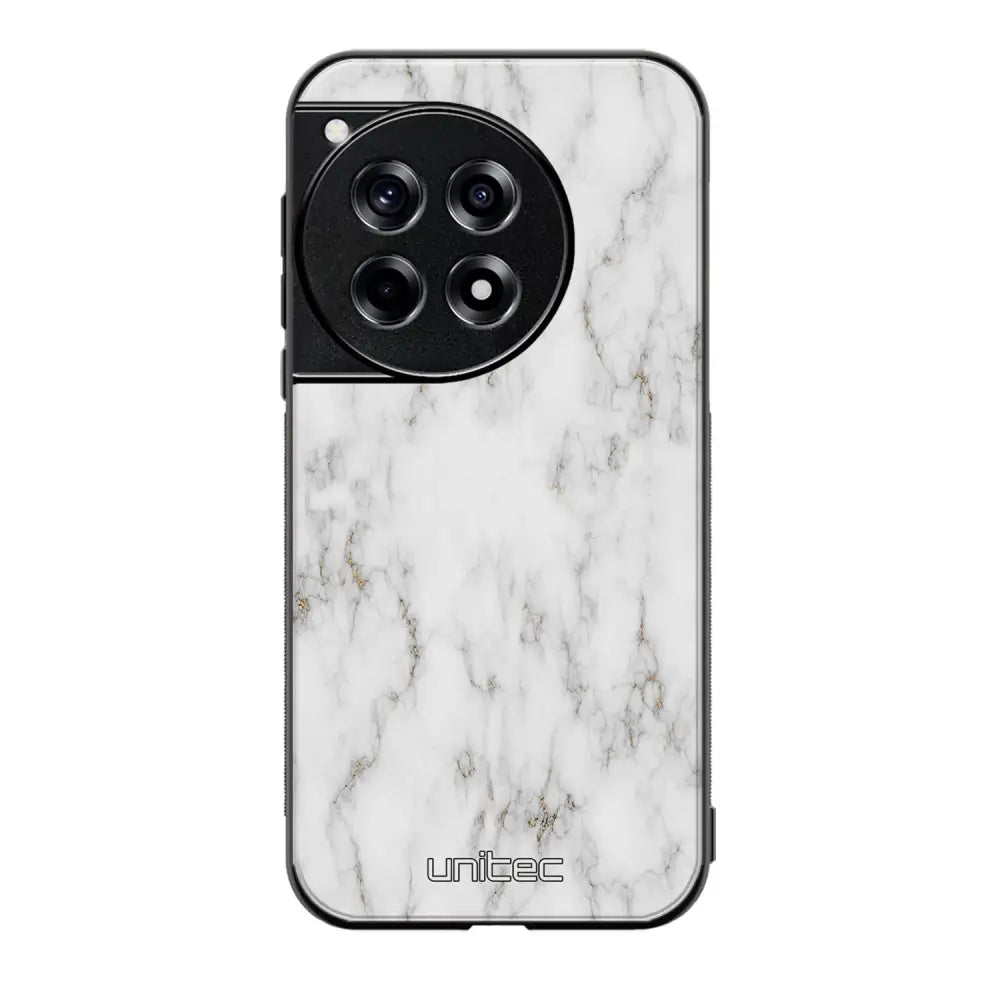 OnePlus 12 marmori suojakuoret - White Marble - Ei