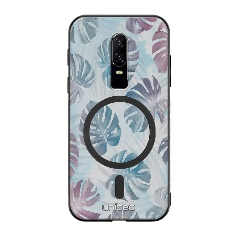 OnePlus 6 kukka suojakuoret - Monstera Texture