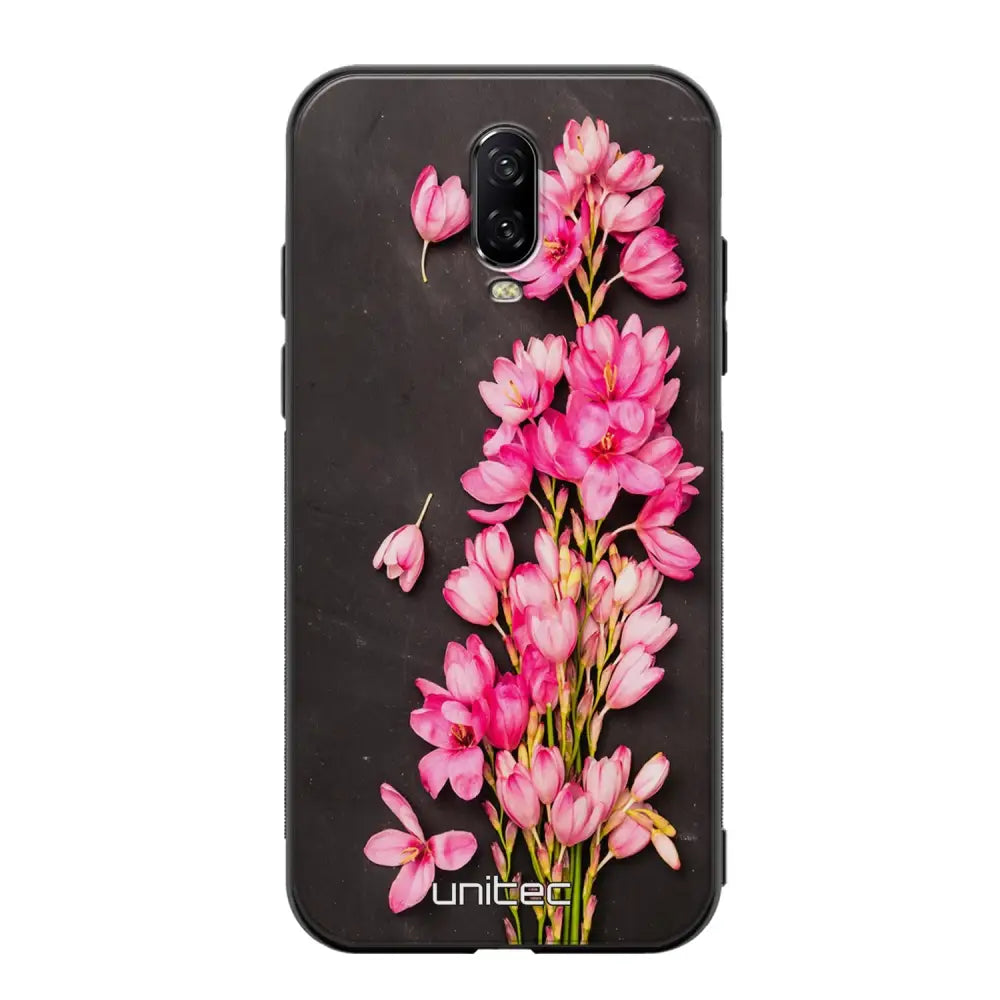 OnePlus 6T kukka suojakuoret - Pink Flowers - Ei