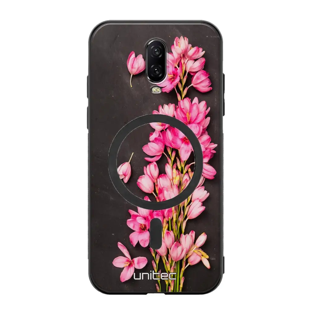 OnePlus 6T kukka suojakuoret - Pink Flowers