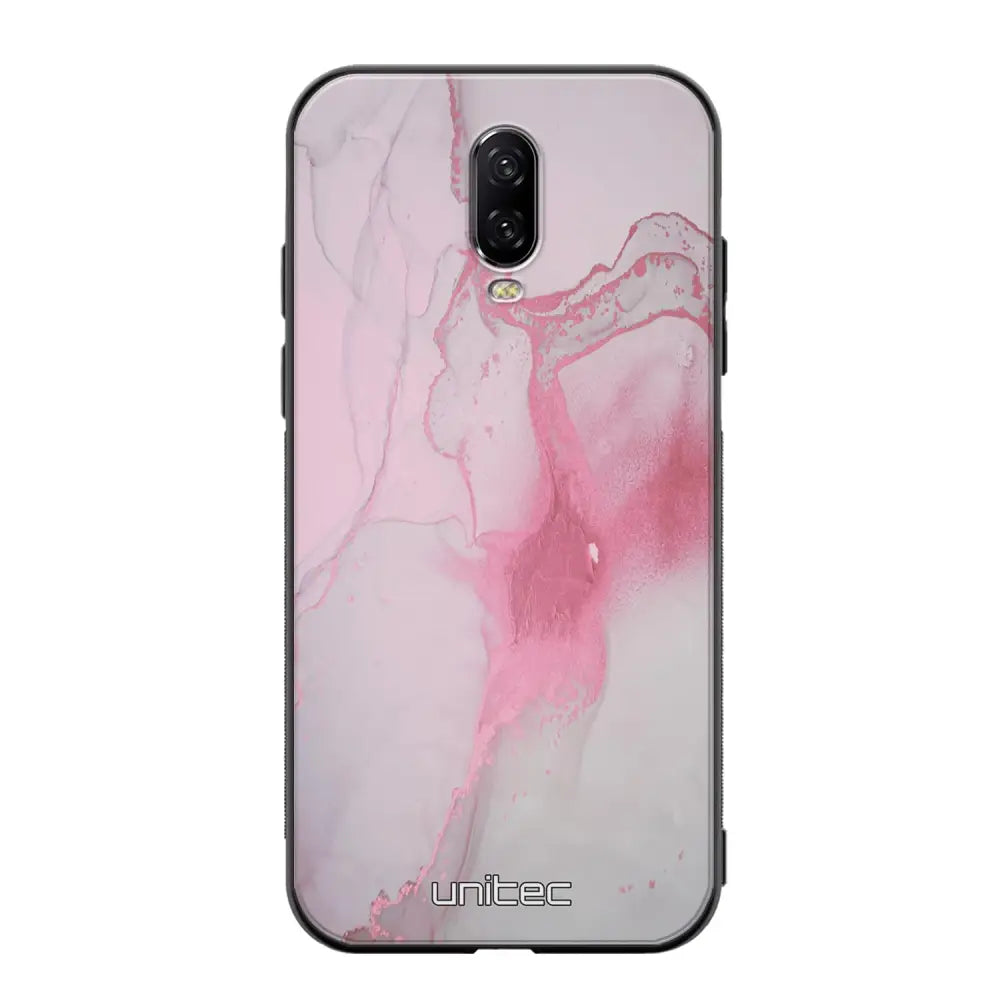 OnePlus 6T marmori suojakuoret - Pink Pok Rie - Ei