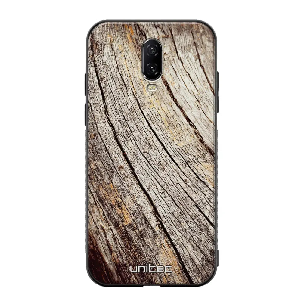 OnePlus 6T suojakuoret - Wooden Stump - Ei