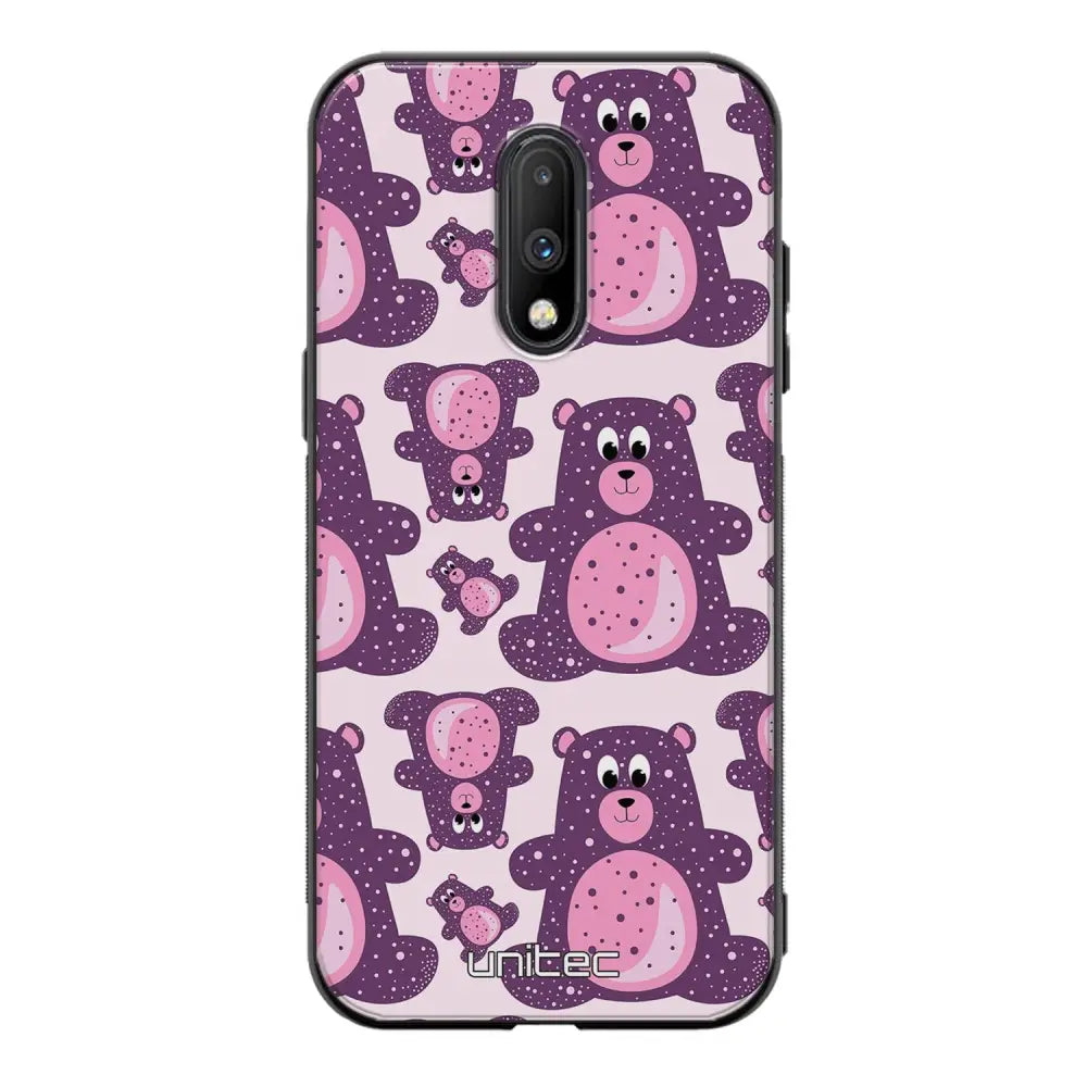 OnePlus 7 suojakuoret - Purple Teddy Bear - Ei