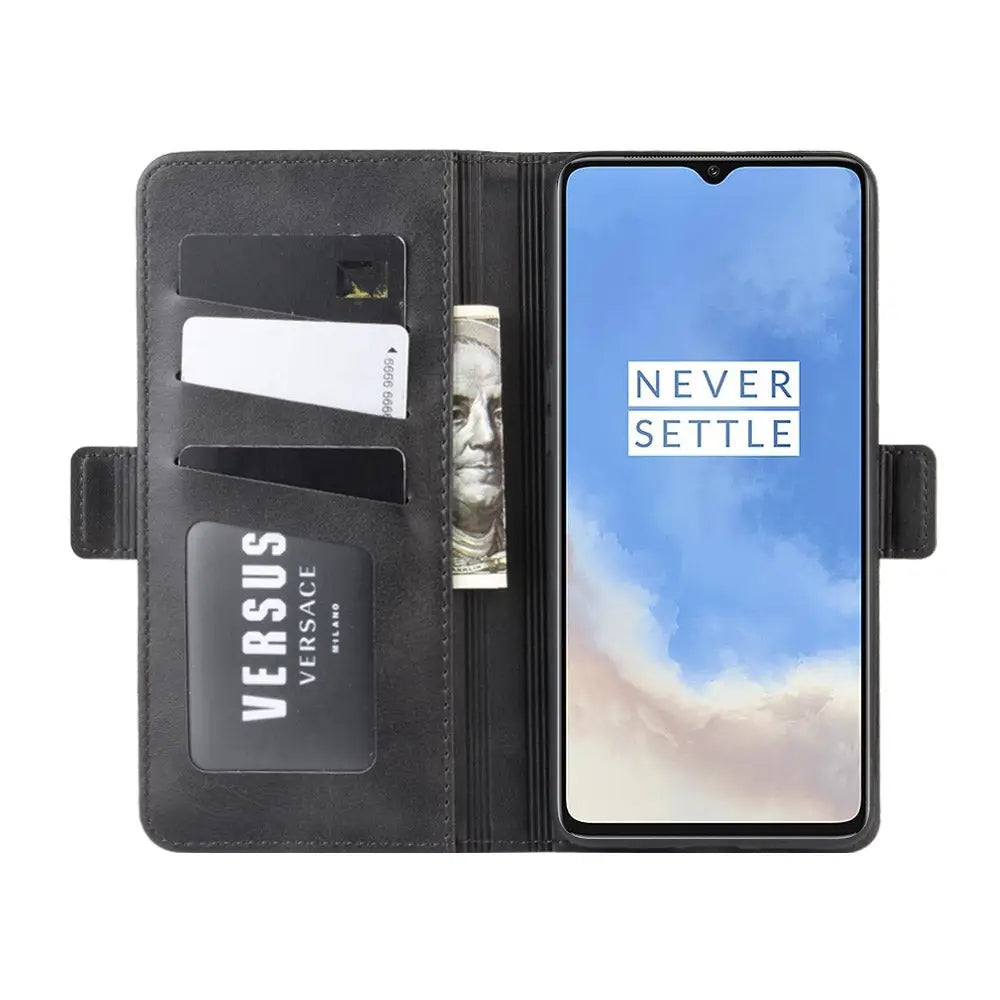 OnePlus 7T Lompakko Suojakotelo Musta