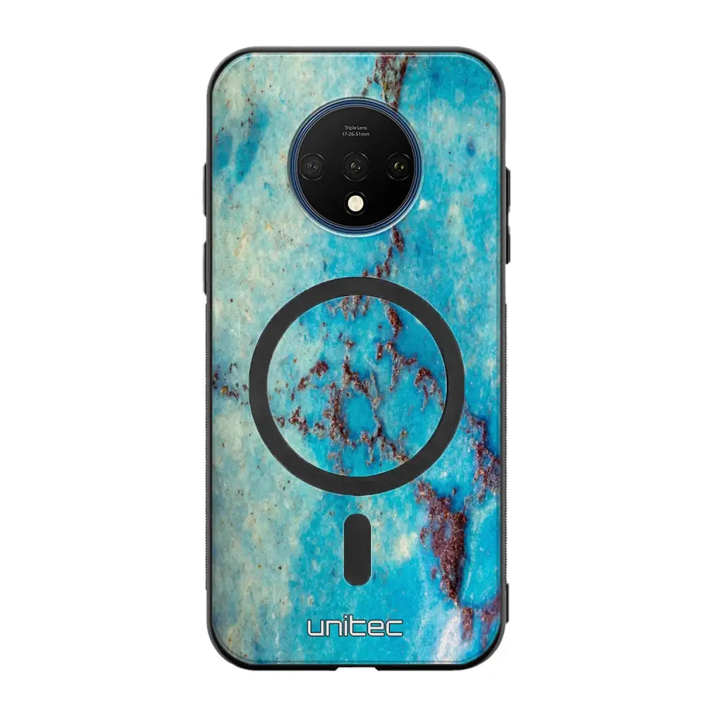 OnePlus 7T marmori suojakuoret - Turquoise Marble