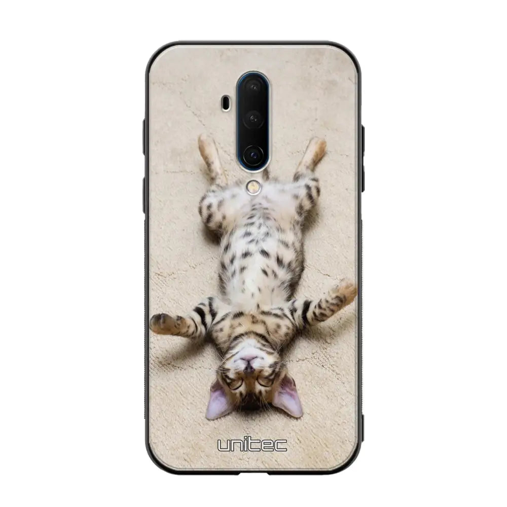 OnePlus 7T Pro kissa suojakuoret - Relaxing Cat - Ei