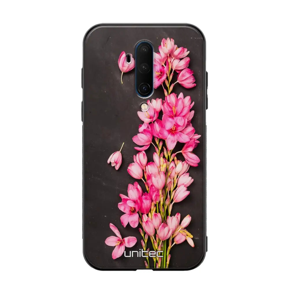 OnePlus 7T Pro kukka suojakuoret - Pink Flowers - Ei