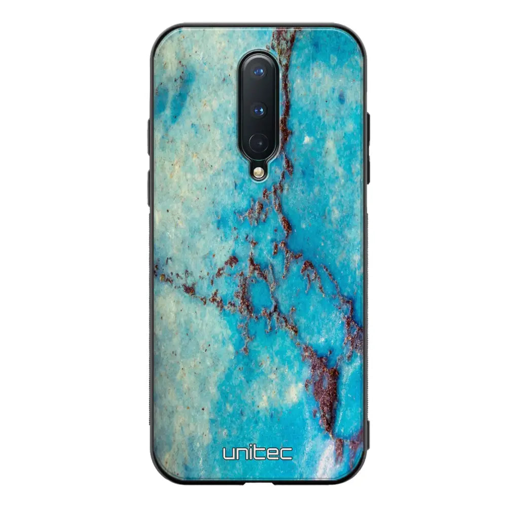 OnePlus 8 marmori suojakuoret - Turquoise Marble - Ei
