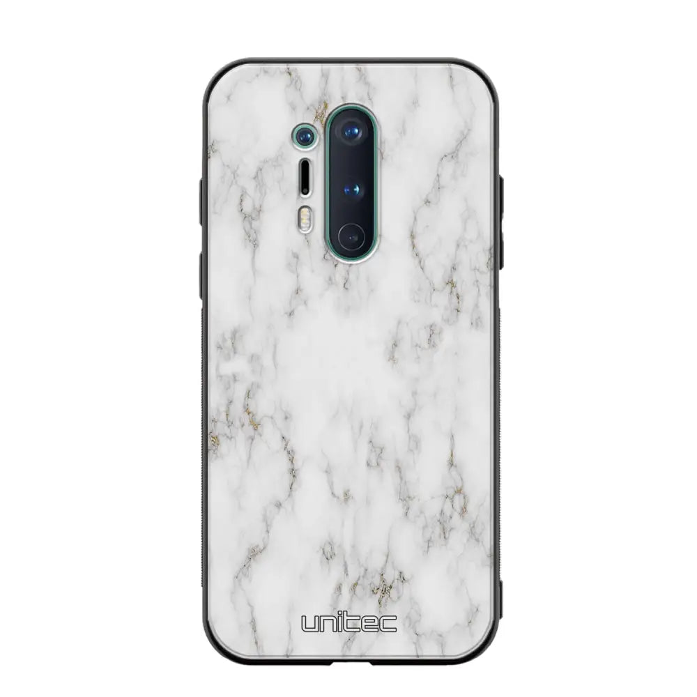 OnePlus 8 Pro marmori suojakuoret - White Marble - Ei