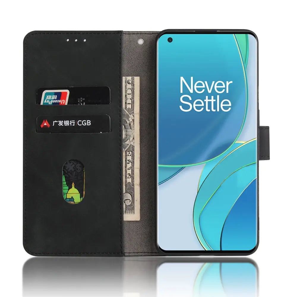 OnePlus 9 Lompakko Suojakotelo Musta