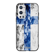 OnePlus 9 Pro suojakuoret - Painted Finnish Flag - Ei