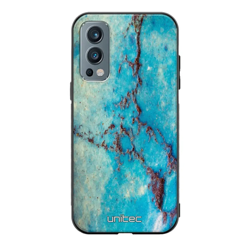 OnePlus Nord 2 marmori suojakuoret - Turquoise Marble - Ei