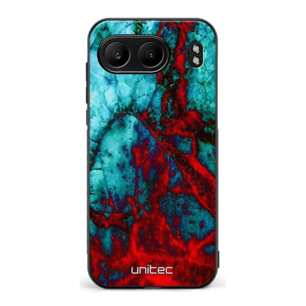 OnePlus Nord 4 marmori suojakuoret - Blue Red Marble - Ei
