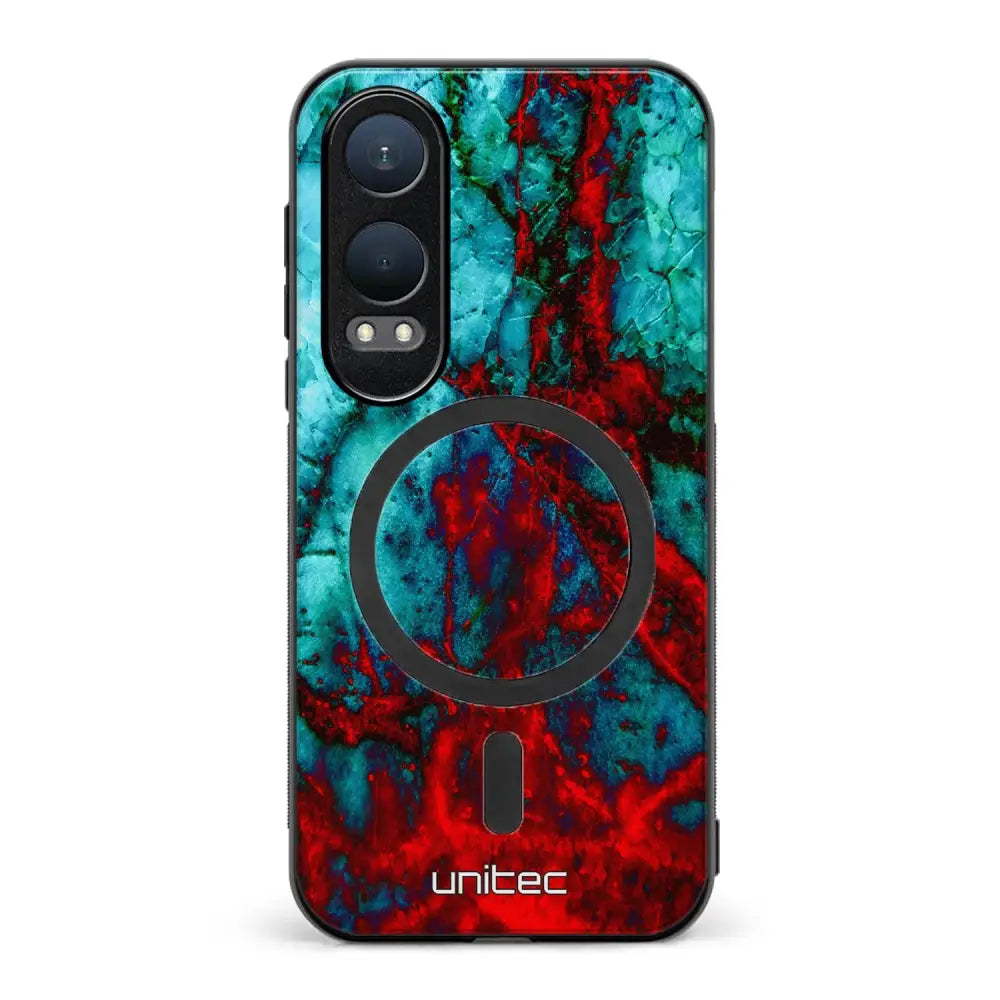 OnePlus Nord CE 4 Lite marmori suojakuoret - Blue Red Marble