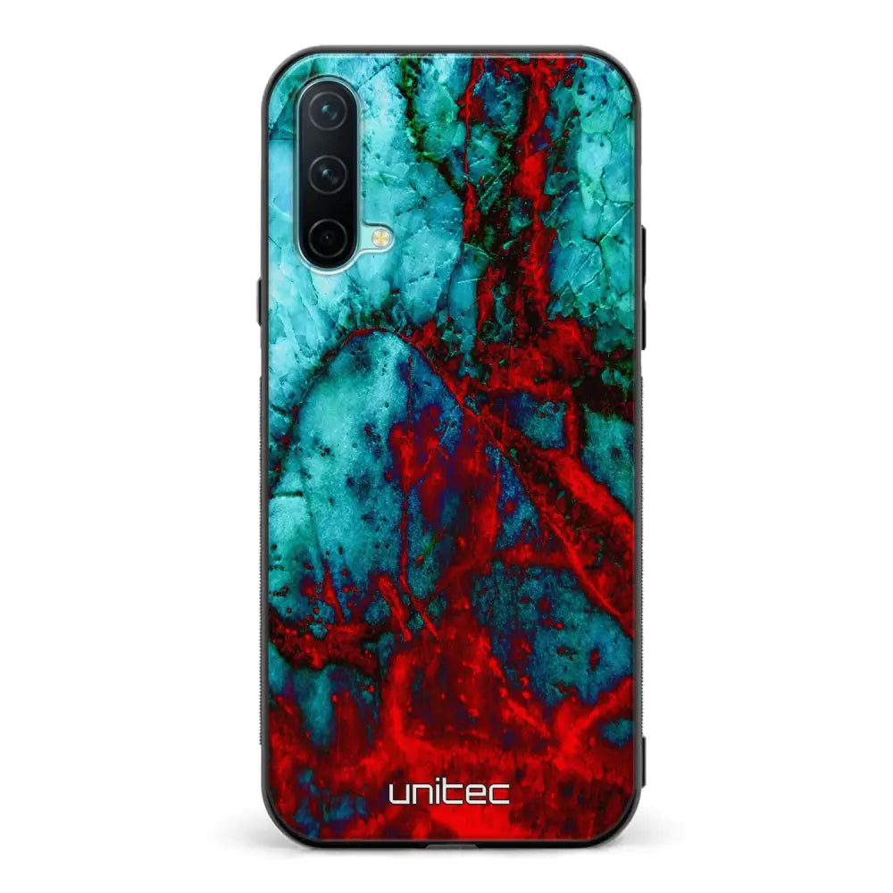 OnePlus Nord CE marmori suojakuoret - Blue Red Marble - Ei