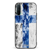 OnePlus Nord CE suojakuoret - Painted Finnish Flag - Ei
