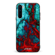 OnePlus Nord marmori suojakuoret - Blue Red Marble - Ei