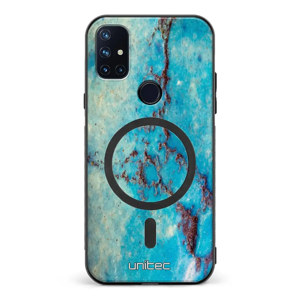OnePlus Nord N10 marmori suojakuoret - Turquoise Marble