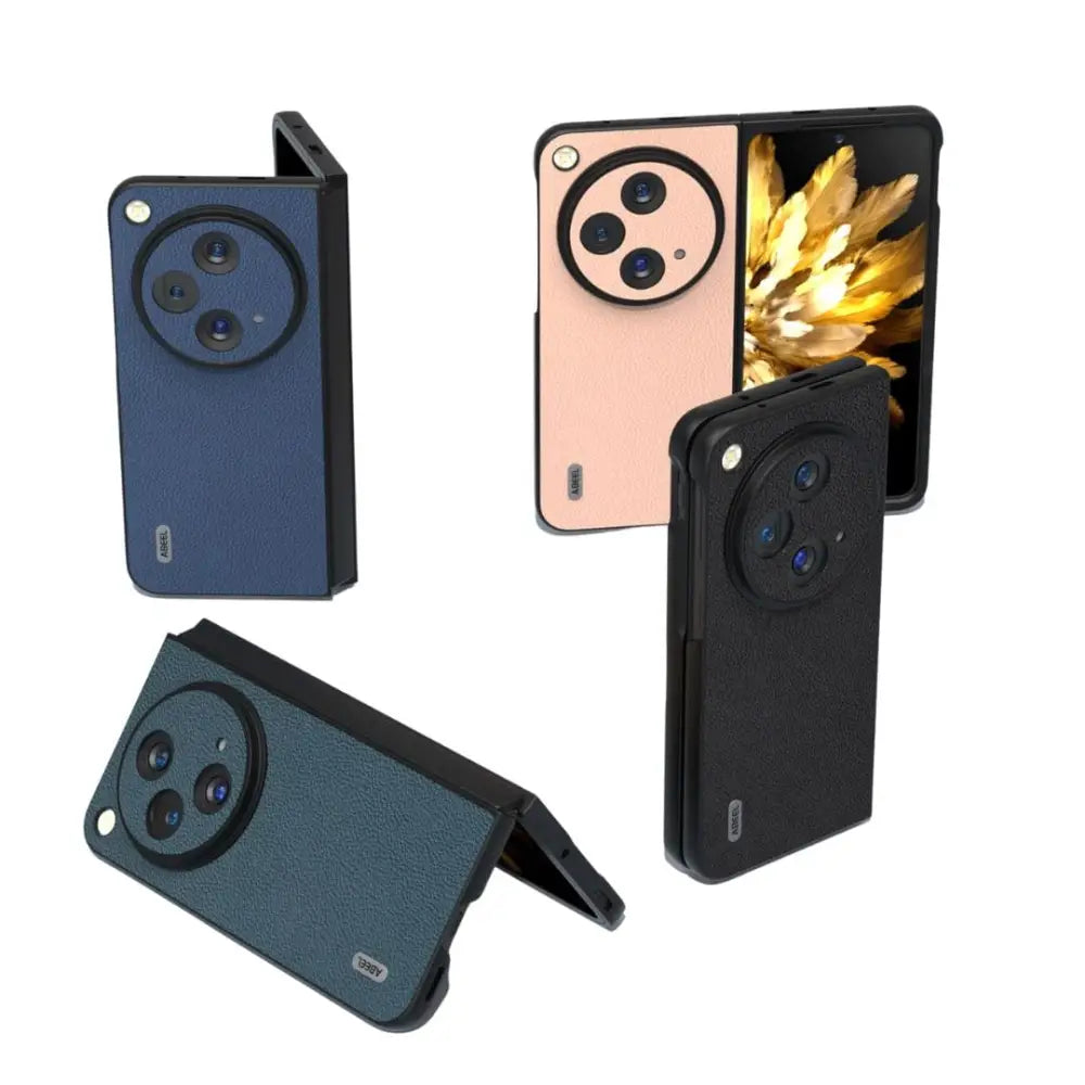 OnePlus Open nahkainen suojakuori sininen