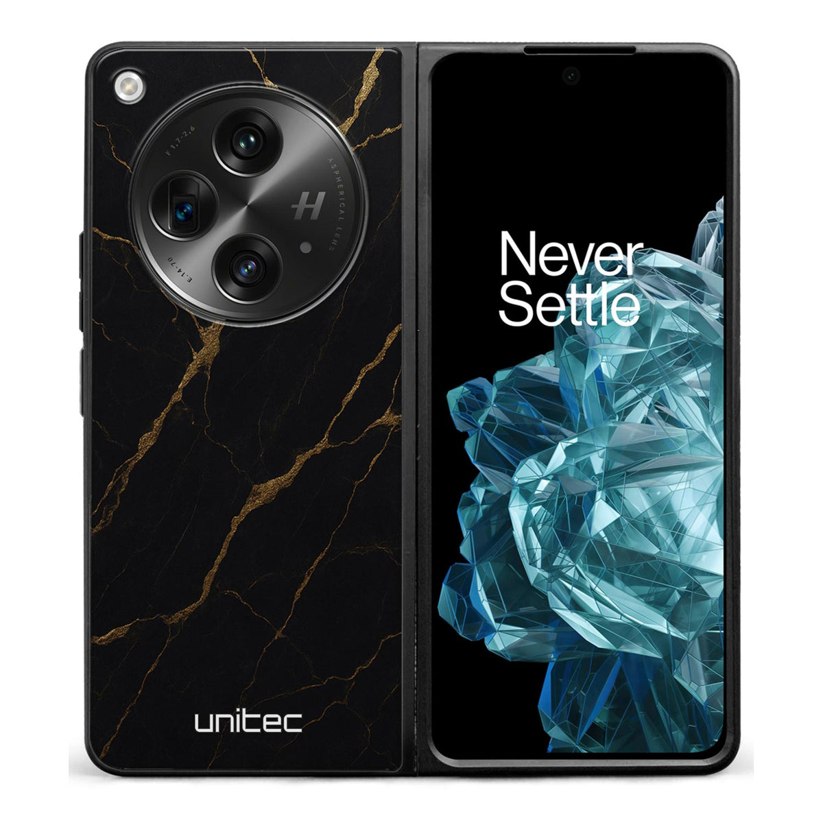 OnePlus Open Suojakuoret Marmori – Midnight Gold