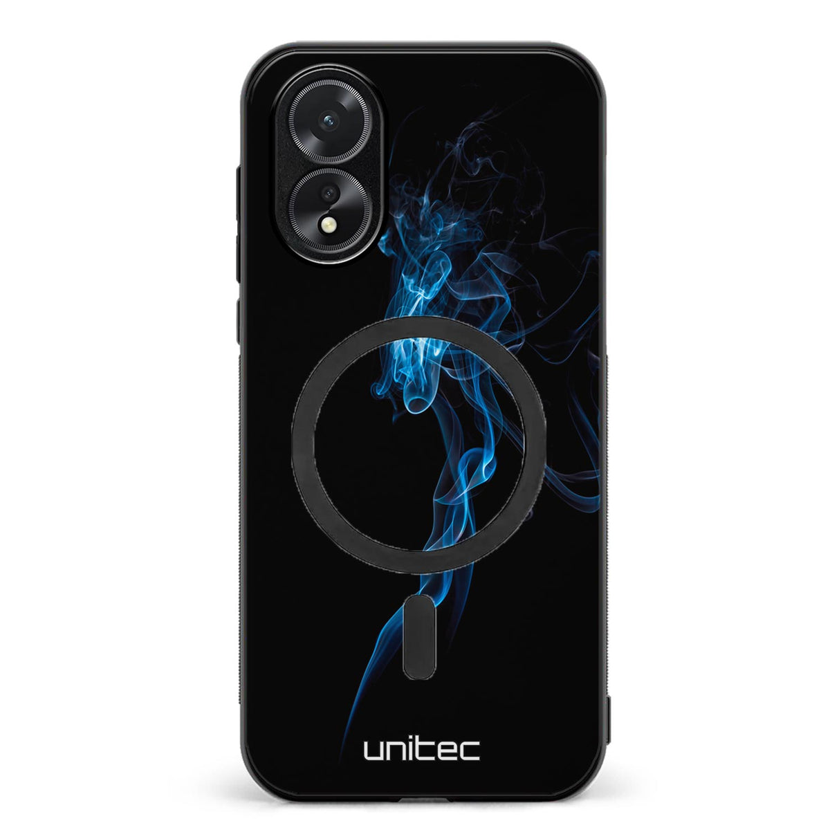 Oppo A18 suojakuoret - Blue Smoke On Black