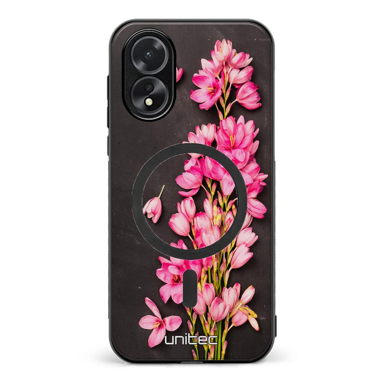 Oppo A18 kukka suojakuoret - Pink Flowers