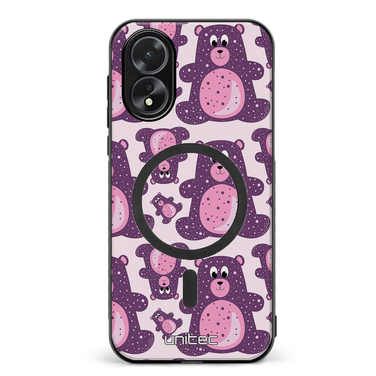 Oppo A18 suojakuoret - Purple Teddy Bear