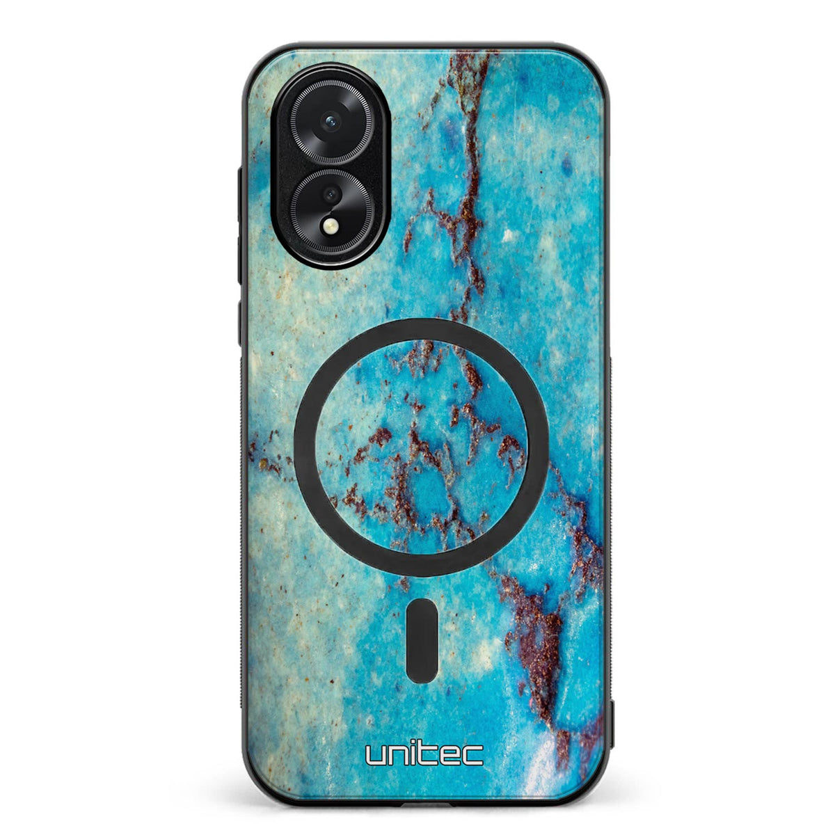 Oppo A18 marmori suojakuoret - Turquoise Marble