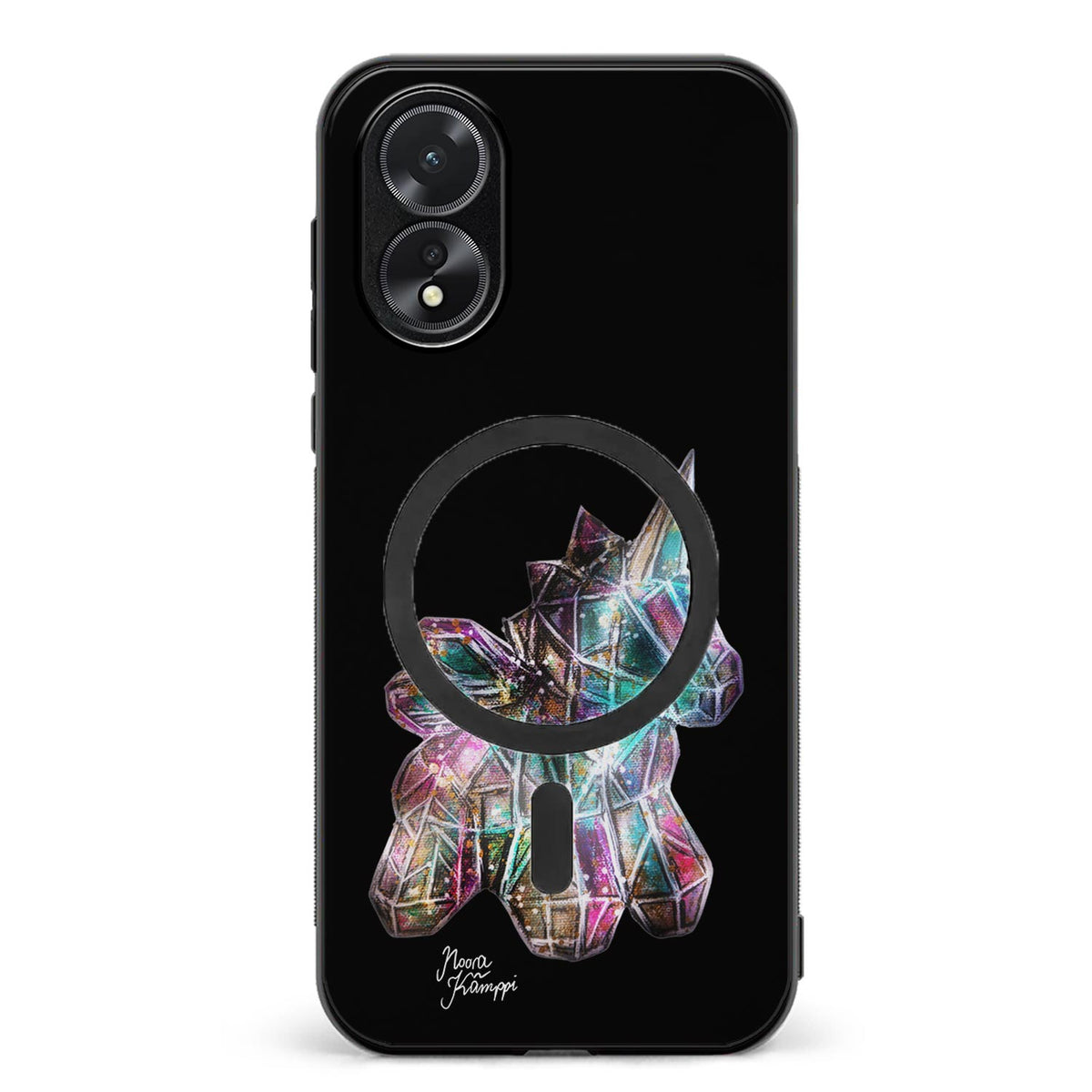 Oppo A18 unicorn suojakuoret - Musta - Noora Kämppi
