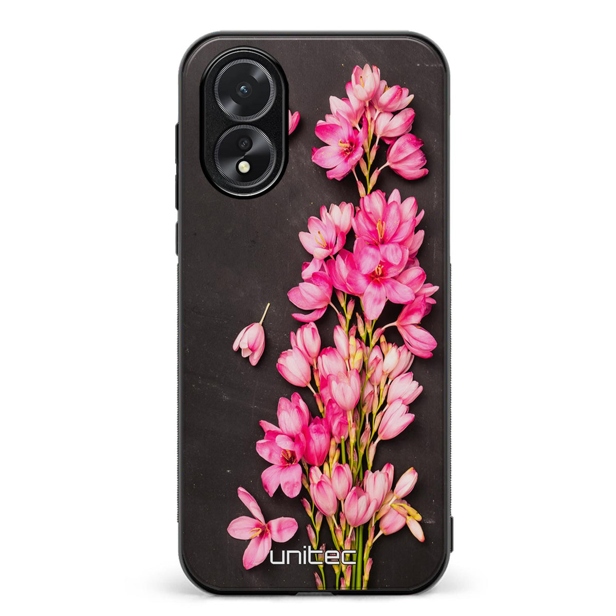 Oppo A18 kukka suojakuoret - Pink Flowers