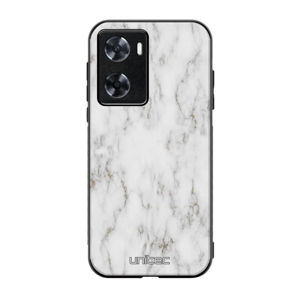Oppo A77 marmori suojakuoret - White Marble - Ei