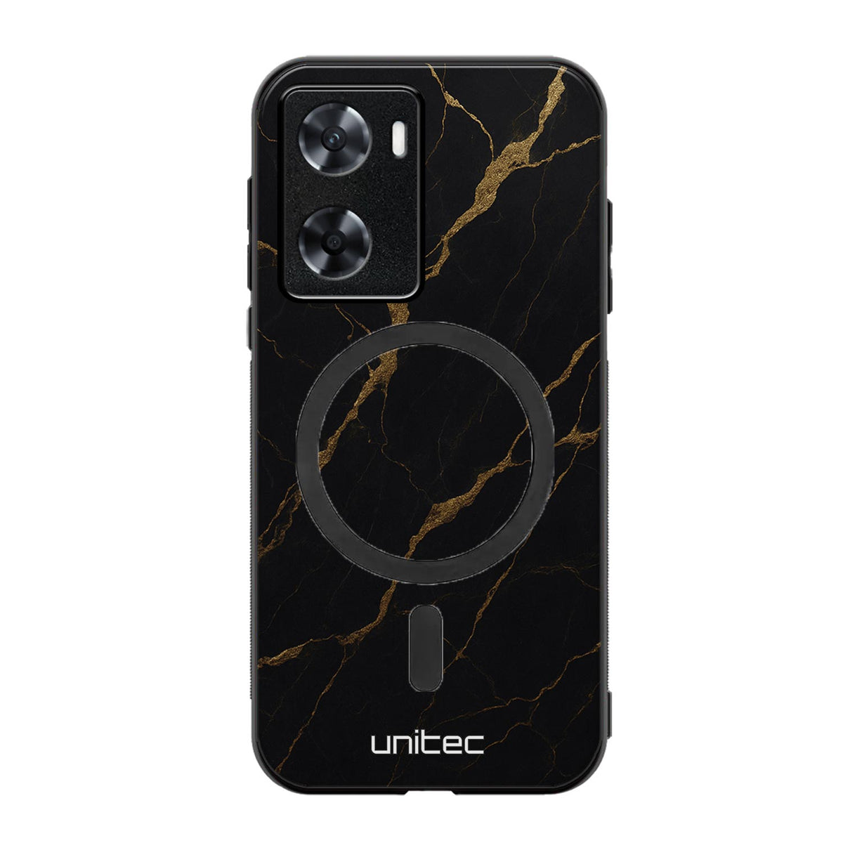 Oppo A77 Suojakuoret Marmori – Midnight Gold