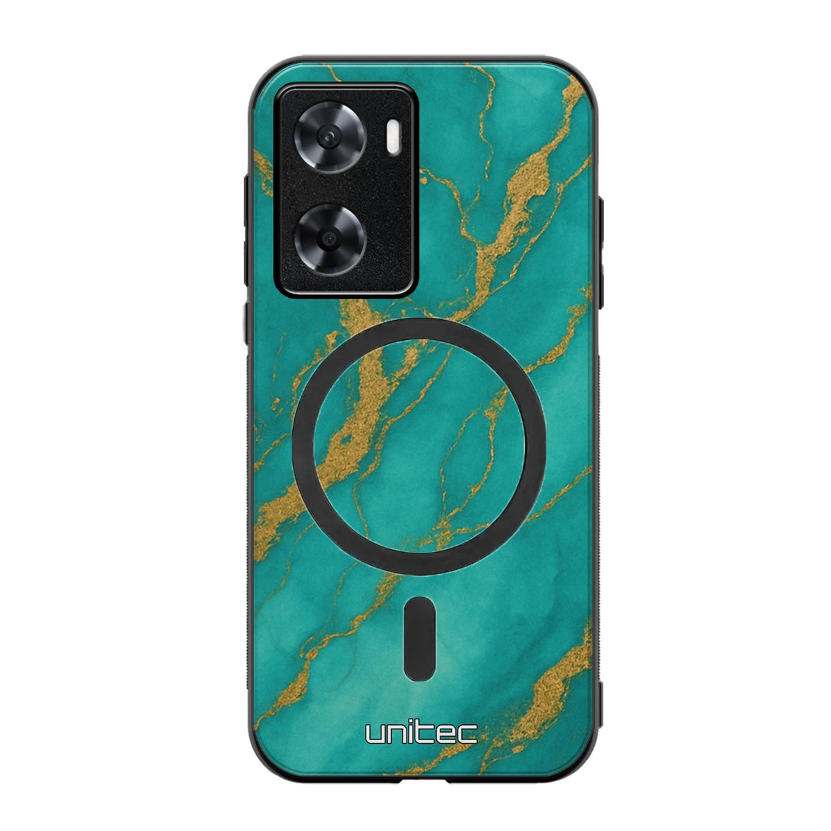 Oppo A77 Suojakuoret Marmori – Turquoise Gold