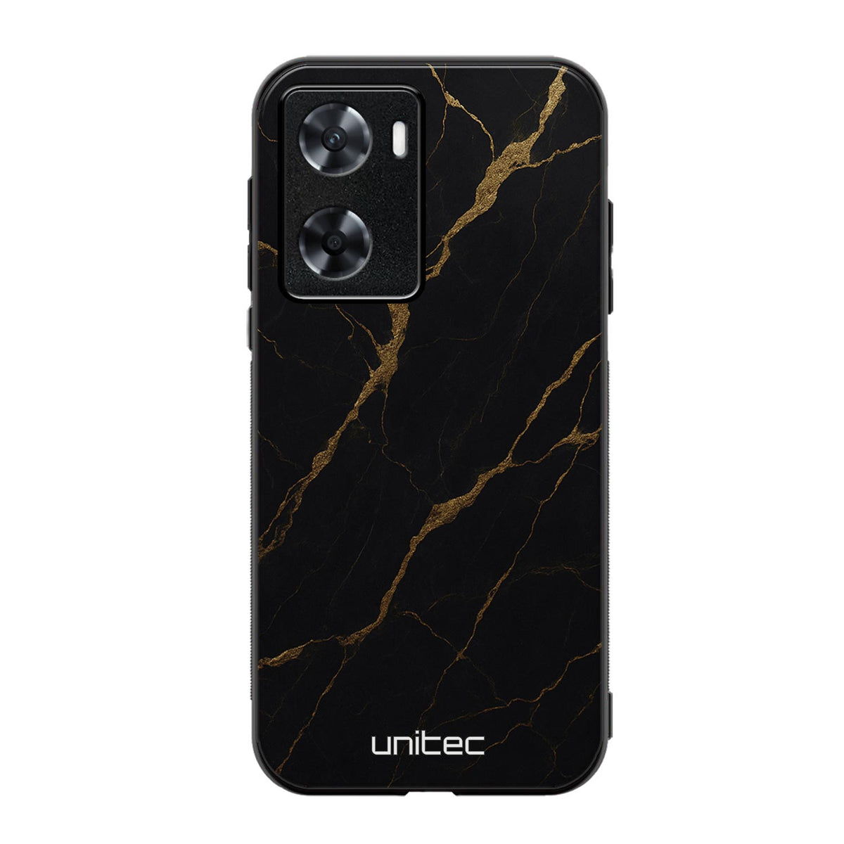 Oppo A77 Suojakuoret Marmori – Midnight Gold