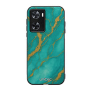 Oppo A77 Suojakuoret Marmori – Turquoise Gold