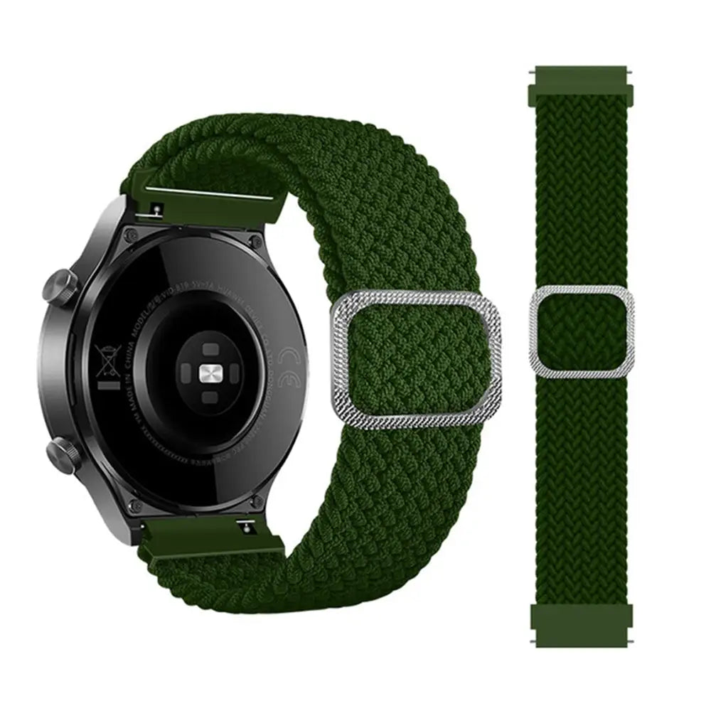 Punottu Nailonranneke 20mm - Vihreä