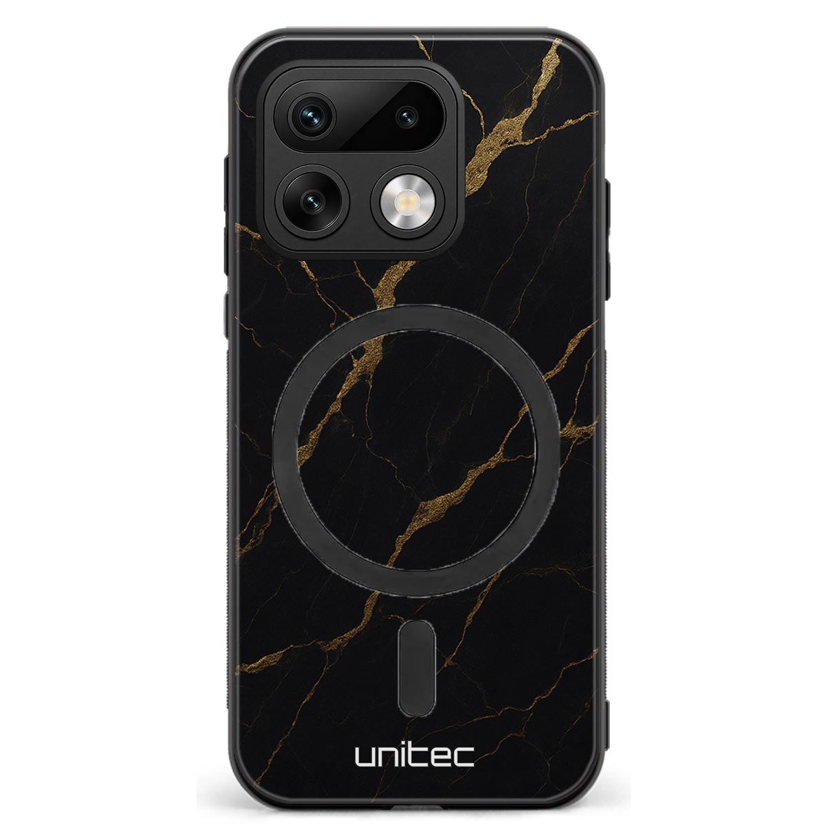 Realme 16 Pro Plus Suojakuoret Marmori – Midnight Gold