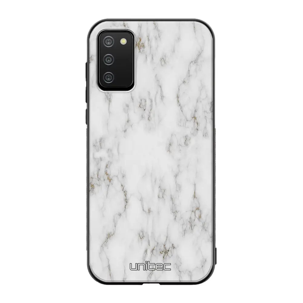 Samsung Galaxy A02s marmori suojakuoret - White Marble - Ei
