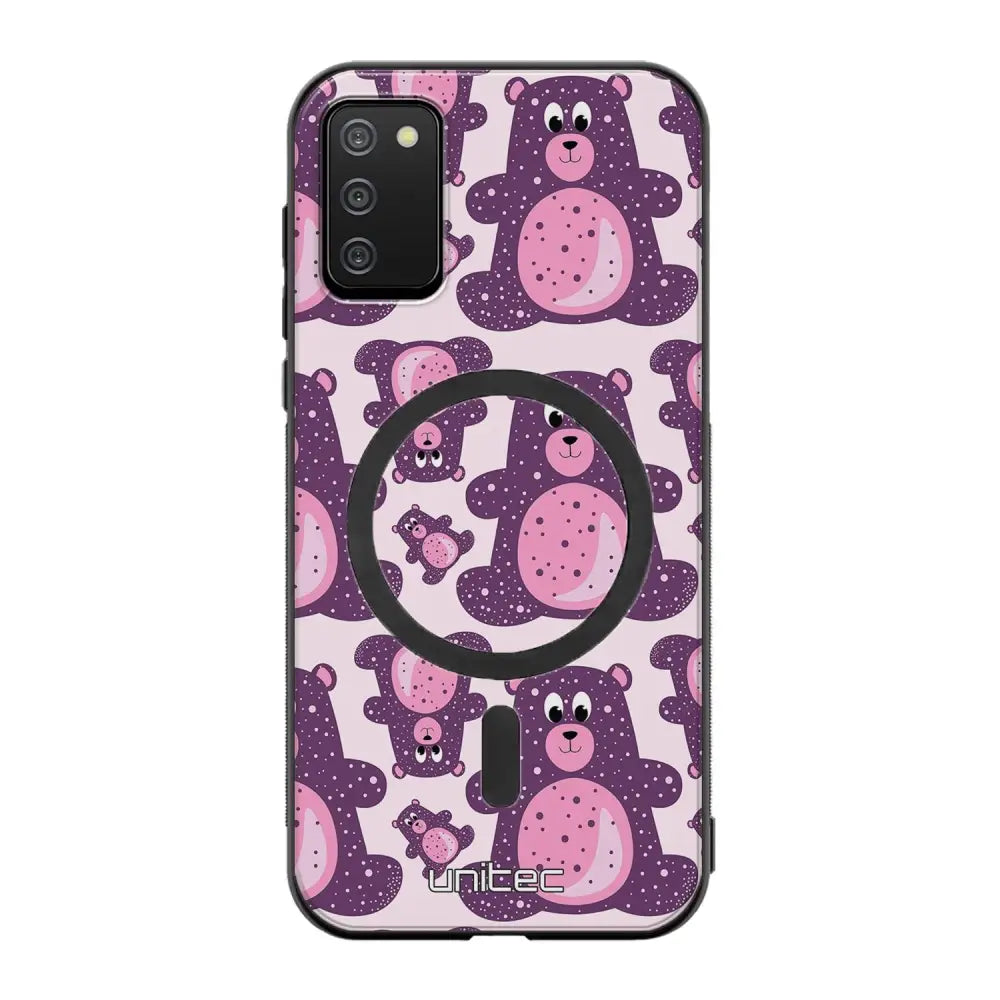 Samsung Galaxy A02s suojakuoret - Purple Teddy Bear