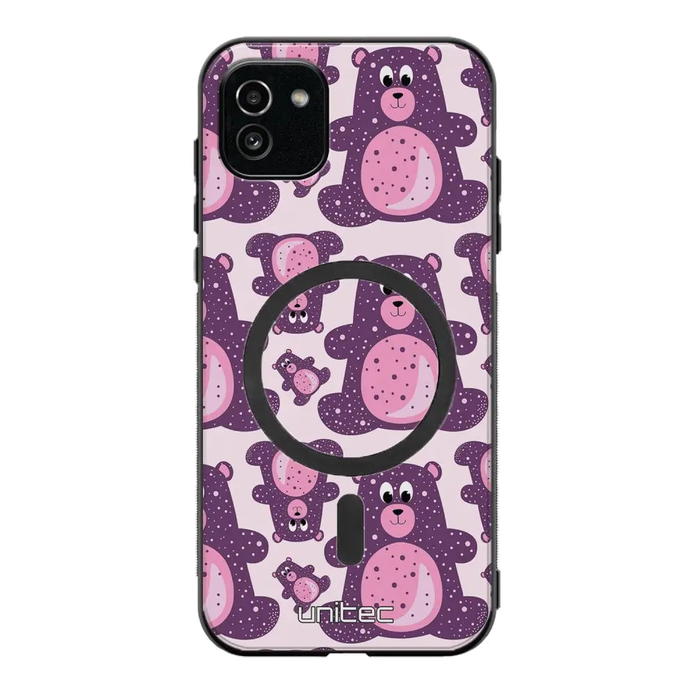 Samsung Galaxy A03 suojakuoret - Purple Teddy Bear