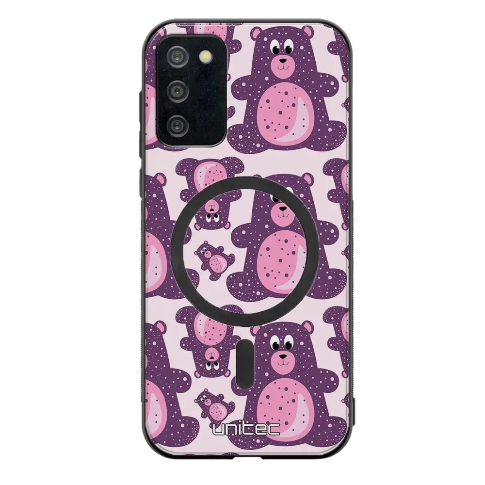 Samsung Galaxy A03s suojakuoret - Purple Teddy Bear