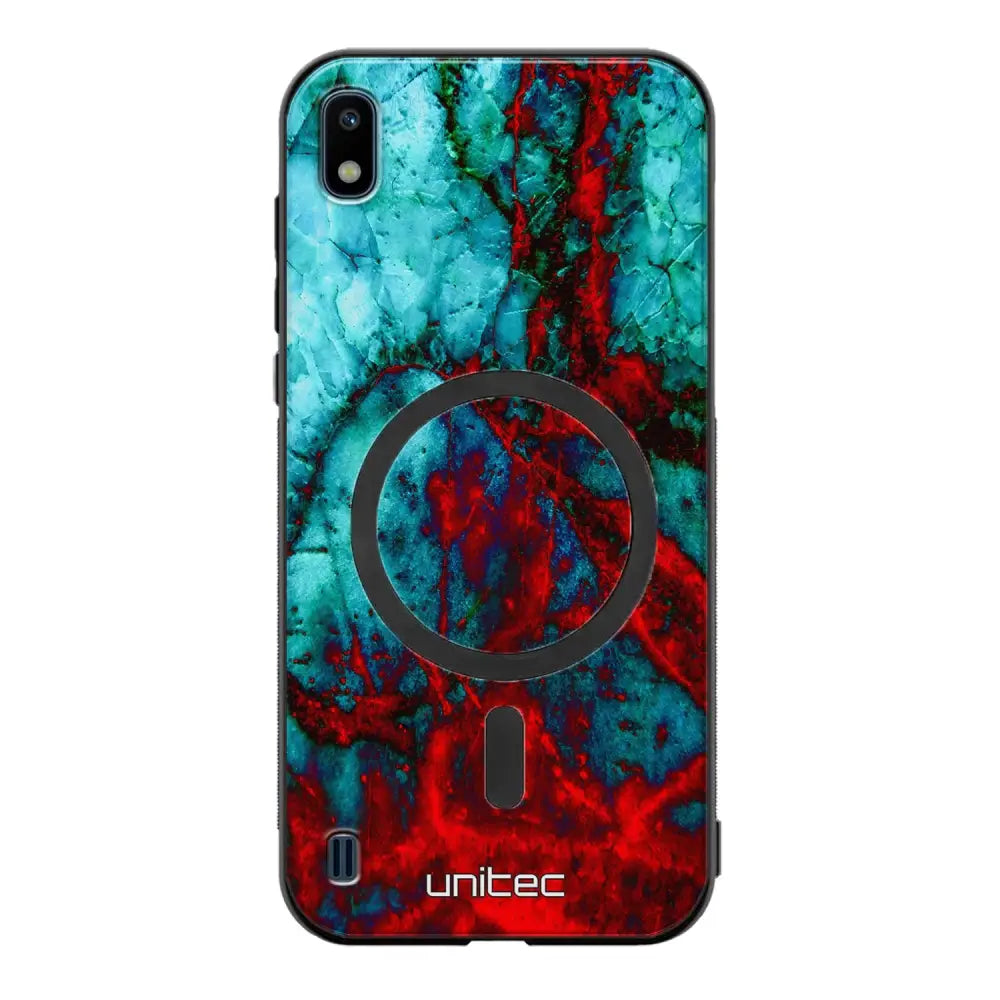Samsung Galaxy A10 marmori suojakuoret - Blue Red Marble