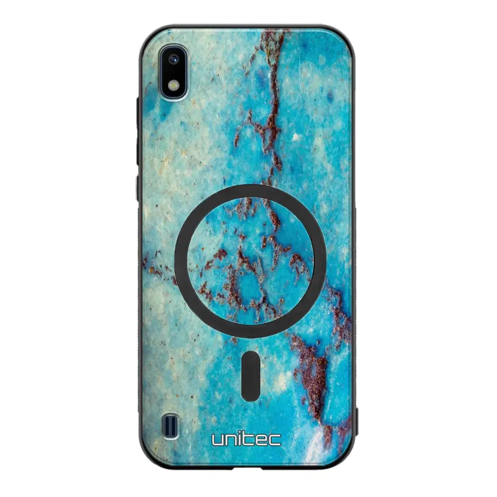 Samsung Galaxy A10 marmori suojakuoret - Turquoise Marble