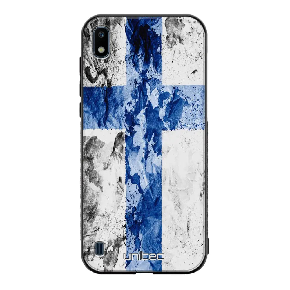 Samsung Galaxy A10 suojakuoret - Painted Finnish Flag - Ei