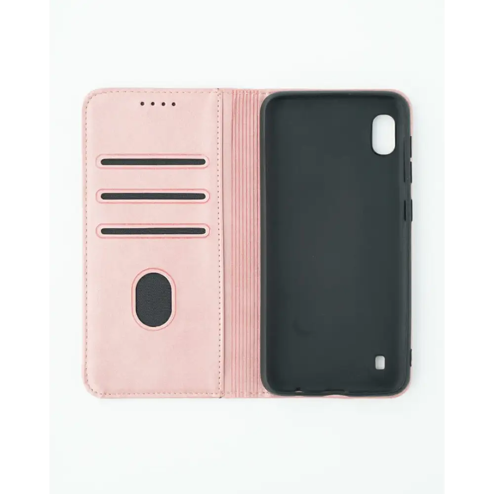 Samsung Galaxy A10 Unitec Lompakko Suojakotelo Ruusukulta