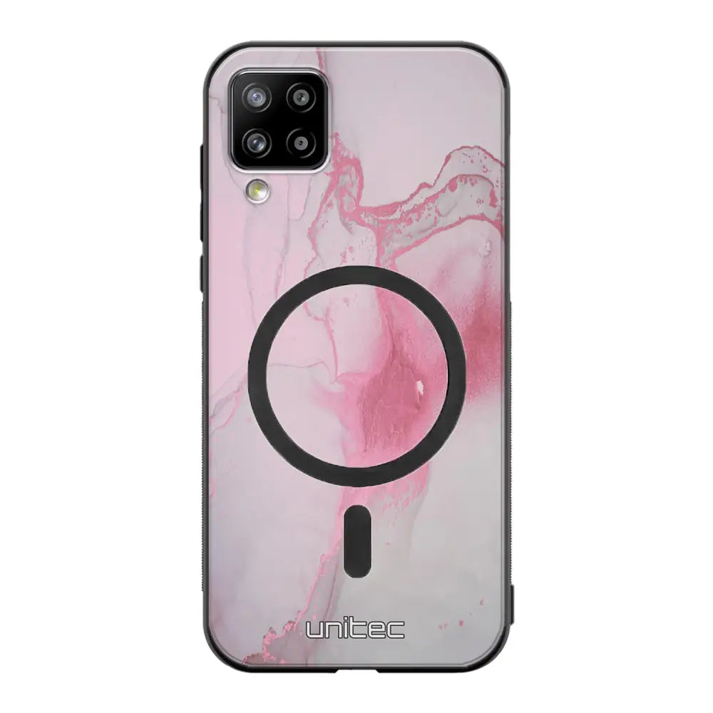 Samsung Galaxy A12 marmori suojakuoret - Pink Pok Rie
