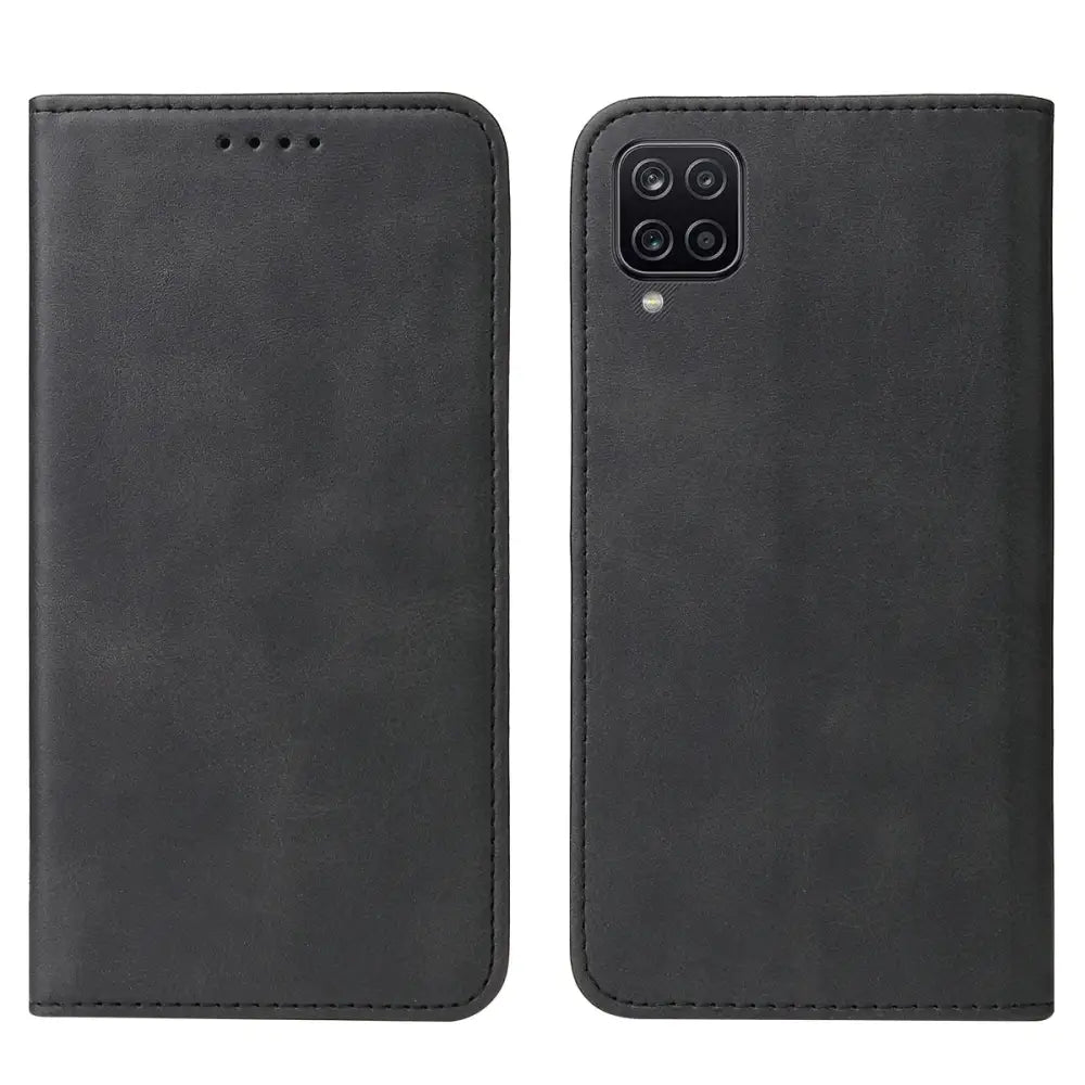 Samsung Galaxy A12 Unitec Lompakko Suojakotelo Musta