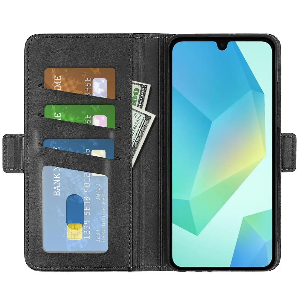 Samsung Galaxy A17 5G Lompakko suojakotelo Musta