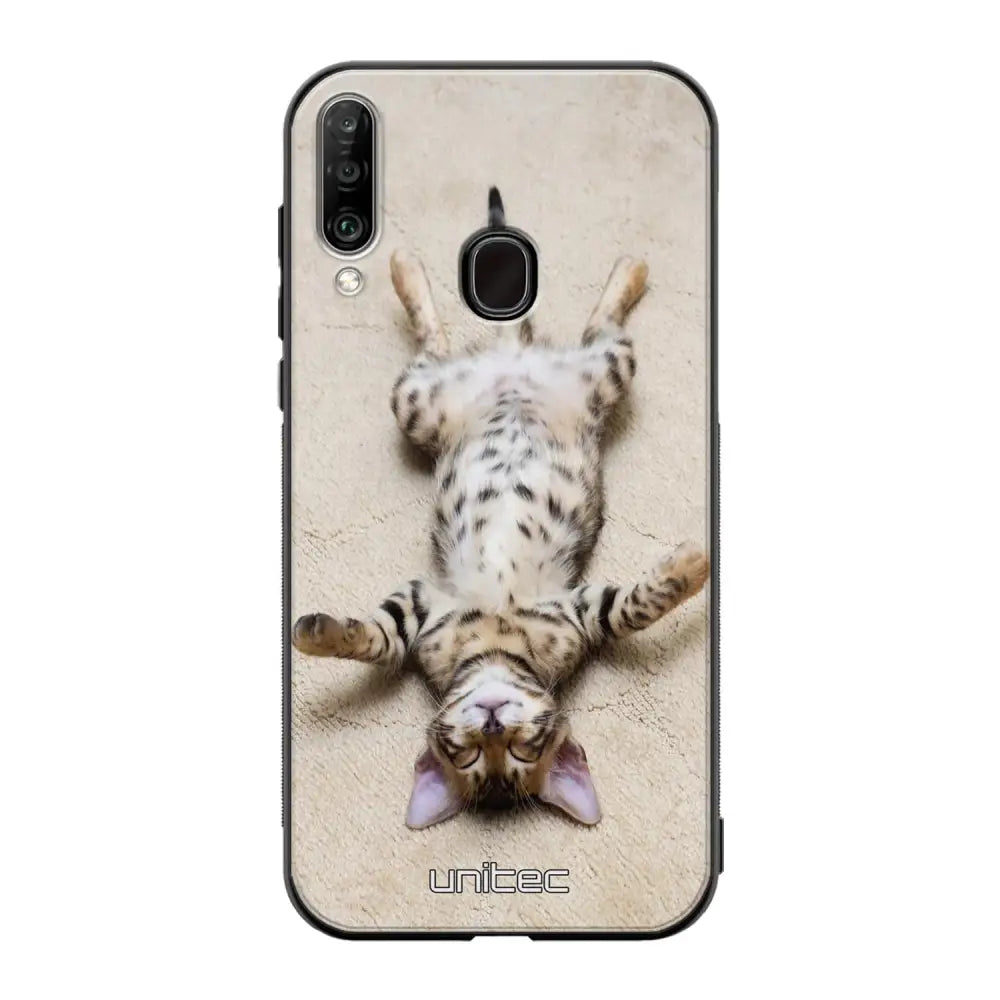 Samsung Galaxy A20s kissa suojakuoret - Relaxing Cat - Ei