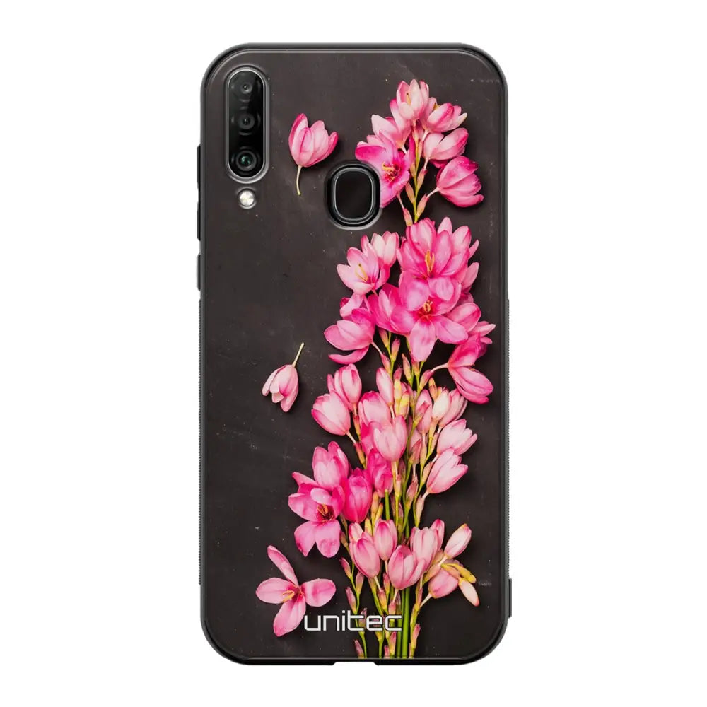 Samsung Galaxy A20s kukka suojakuoret - Pink Flowers - Ei
